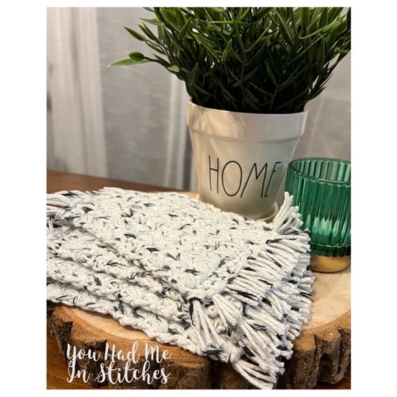 Handmade, crocheted 100% cotton mug rugs. Comes in a set of 4. - Picture 2 of 2